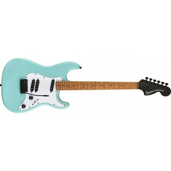 Fender 0370230504 Squier FSR Contemporary Stratocaster Special Roasted MN  Parchment Pickguard - Daphne Blue - M4music.com